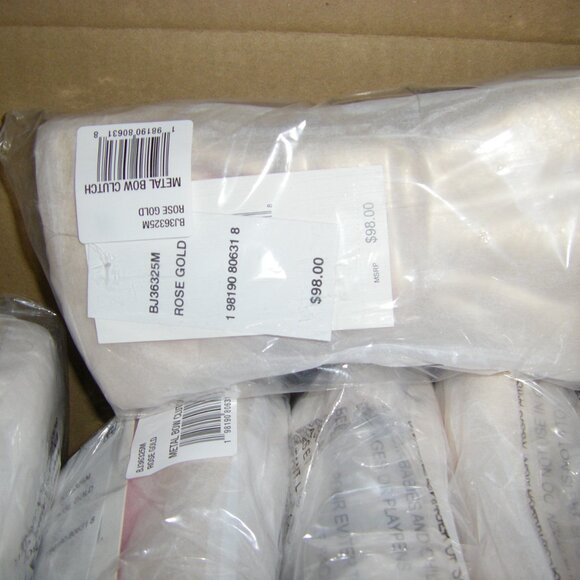 Betsey Johnson Kitsch Metal Bow Clutch Rose Gold Small Size NWT - Picture 16 of 16